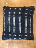 24" INDIGO PILLOWS BACKED WITH FAUX FUR