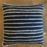 24" INDIGO PILLOWS BACKED WITH FAUX FUR