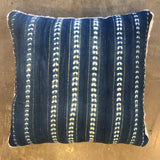 24" INDIGO PILLOWS BACKED WITH FAUX FUR